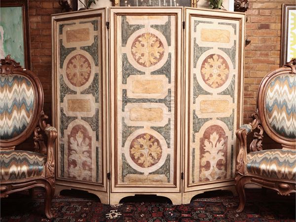 Three -door painted wooden doors