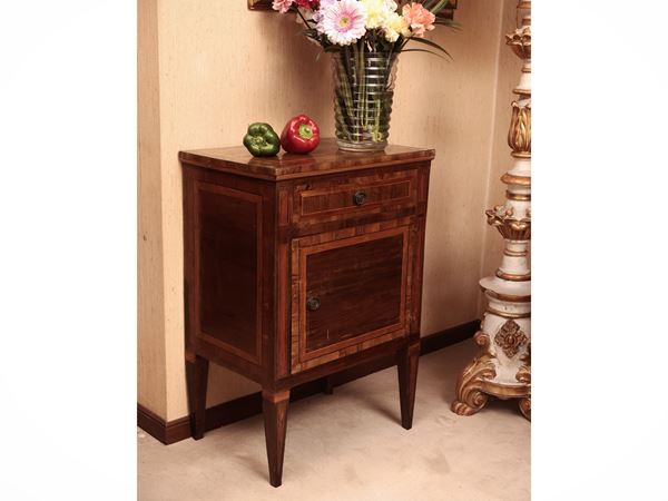 Walnut booting bedside table, cherry and other essences