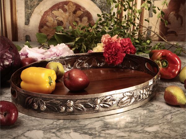 Large silver tray