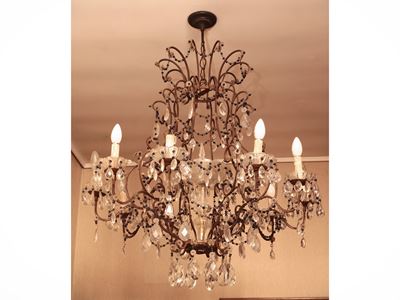 Lampadario a Paniere in Metallo