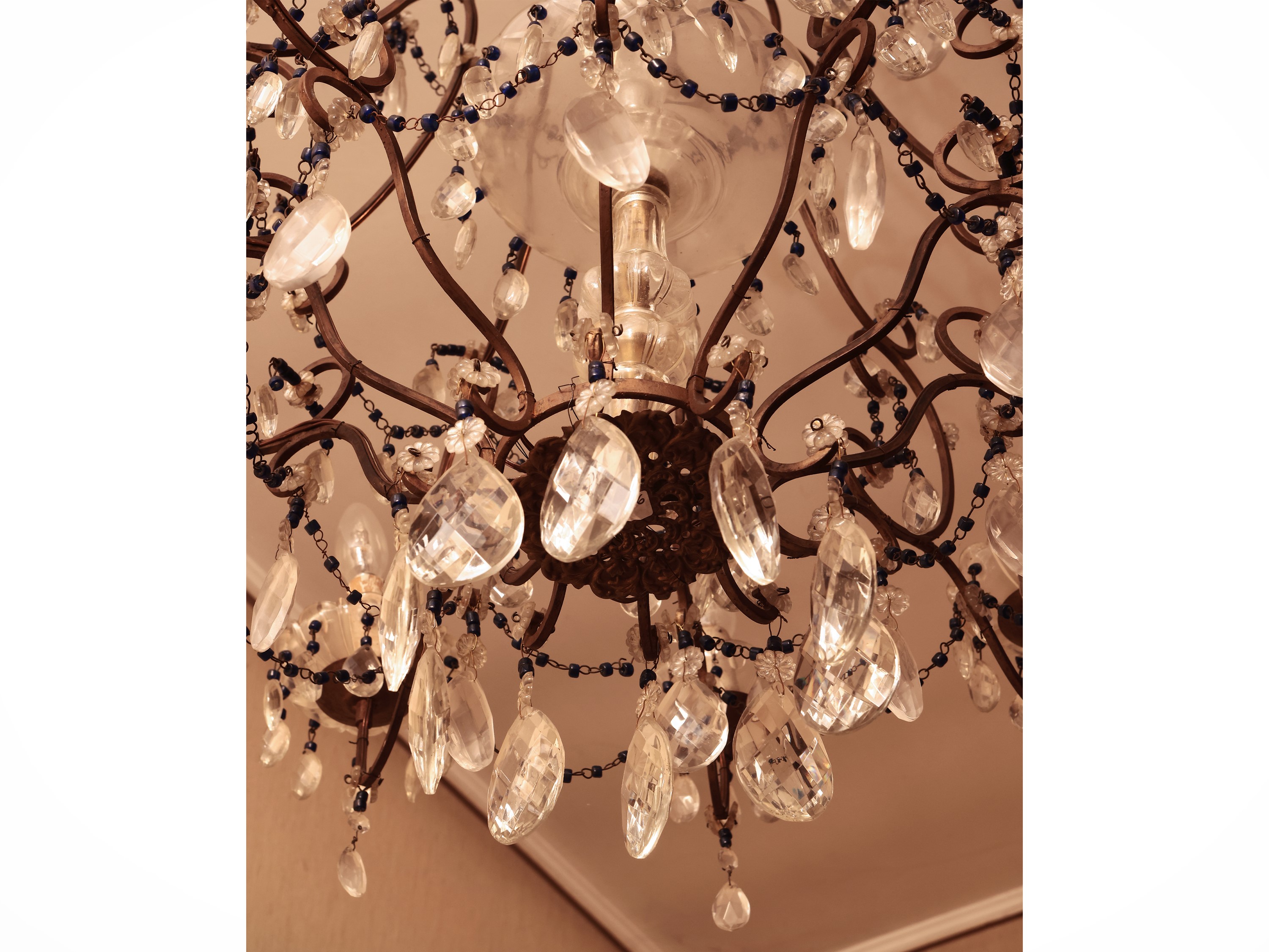 Lampadario a Paniere in Metallo