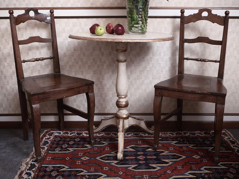 Coppia di Sedie Rustiche in Rovere
