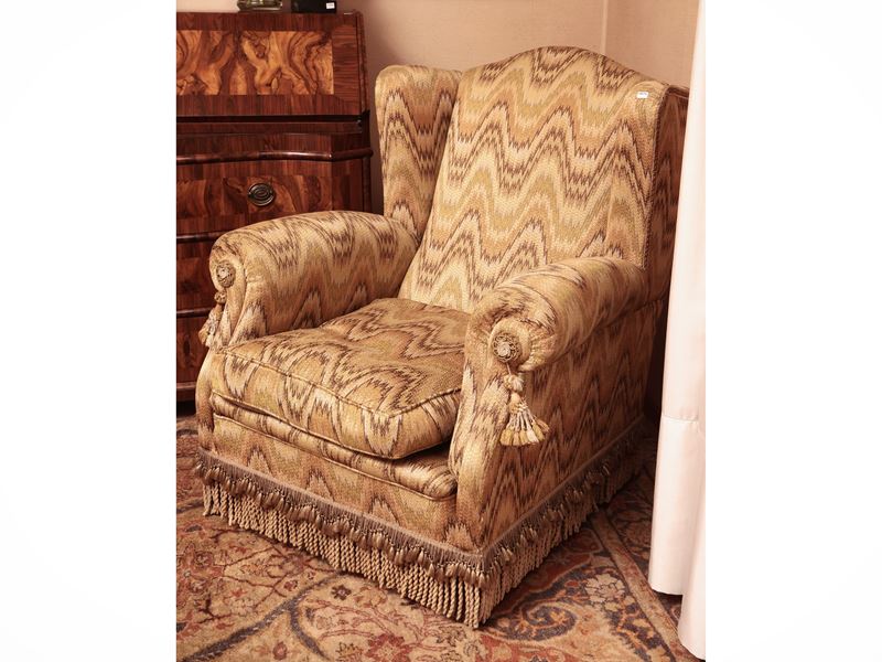 Poltrona a Bergere Imbottita