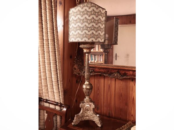 Large torch lined with silver lamina