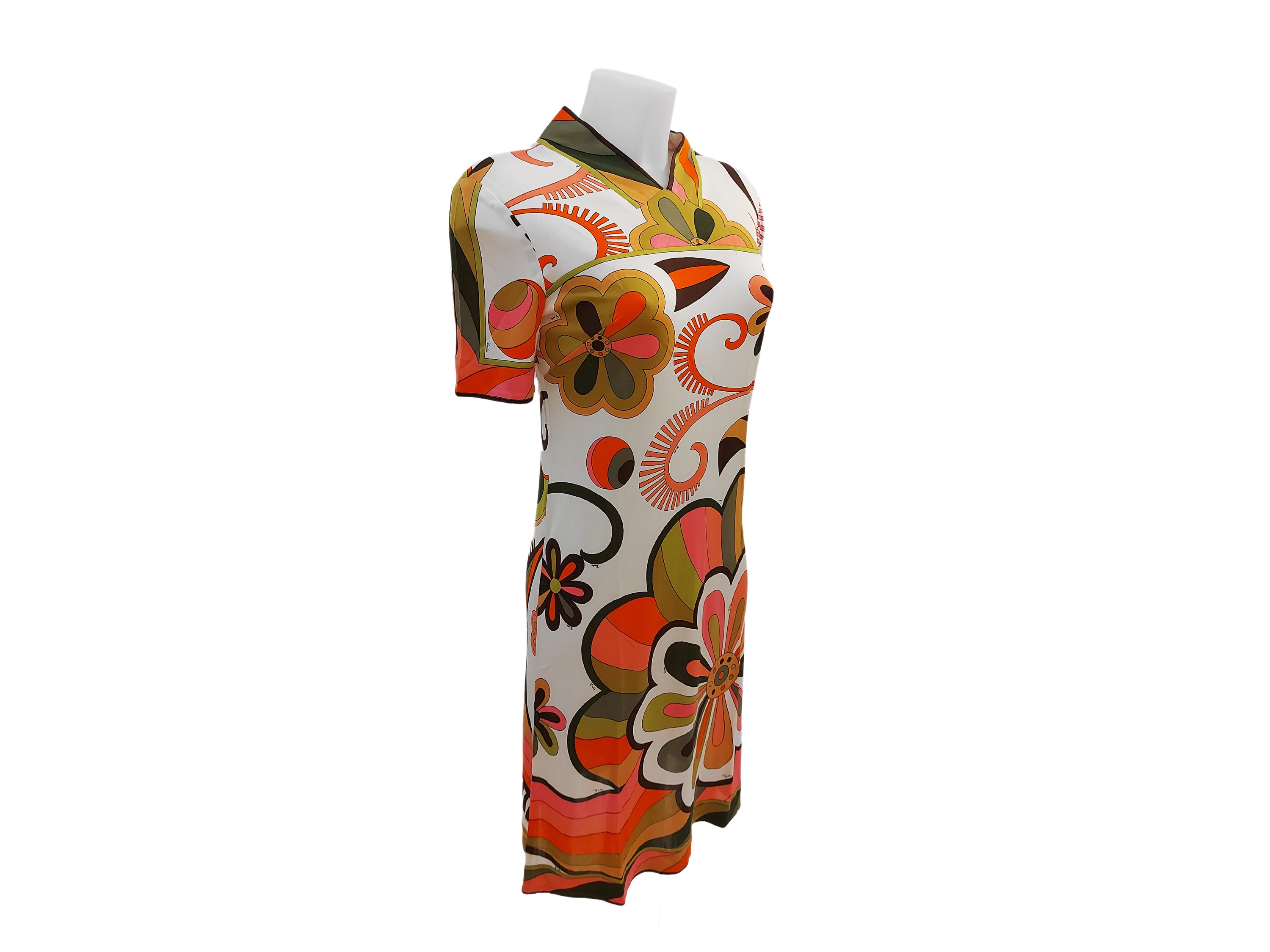 Emilio Pucci - Abito in seta fantasia floreale