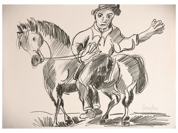 Due litografie: Mario Fallani e Giuseppe Serafini