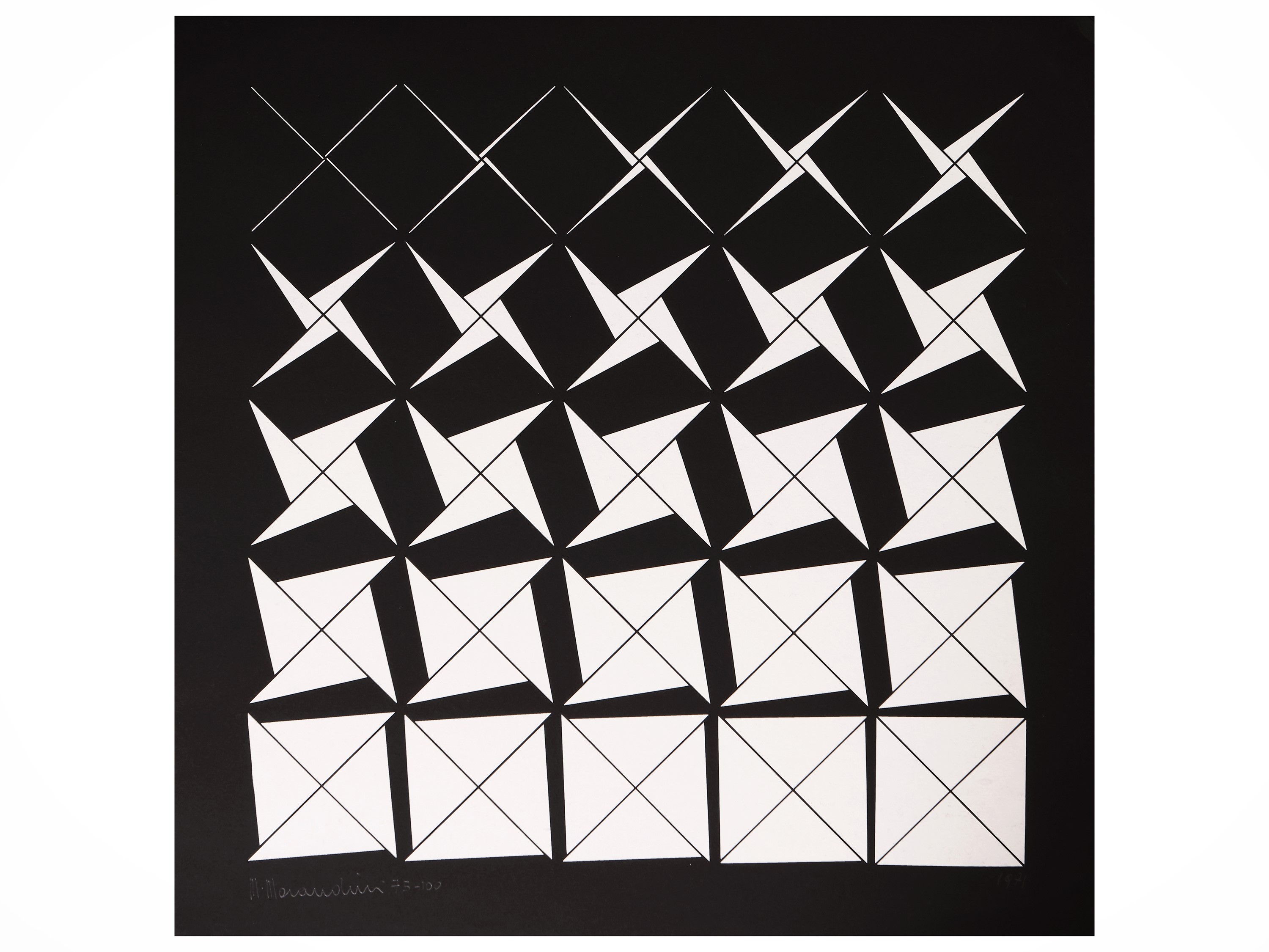 Due serigrafie anni Settanta: Marcello Morandini - Alberto Biasi