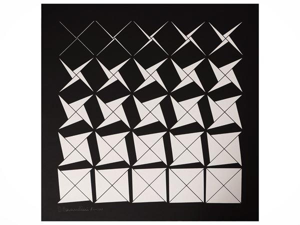 Due serigrafie anni Settanta: Marcello Morandini - Alberto Biasi