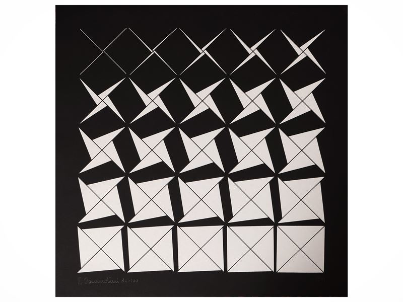 Due serigrafie anni Settanta: Marcello Morandini - Alberto Biasi