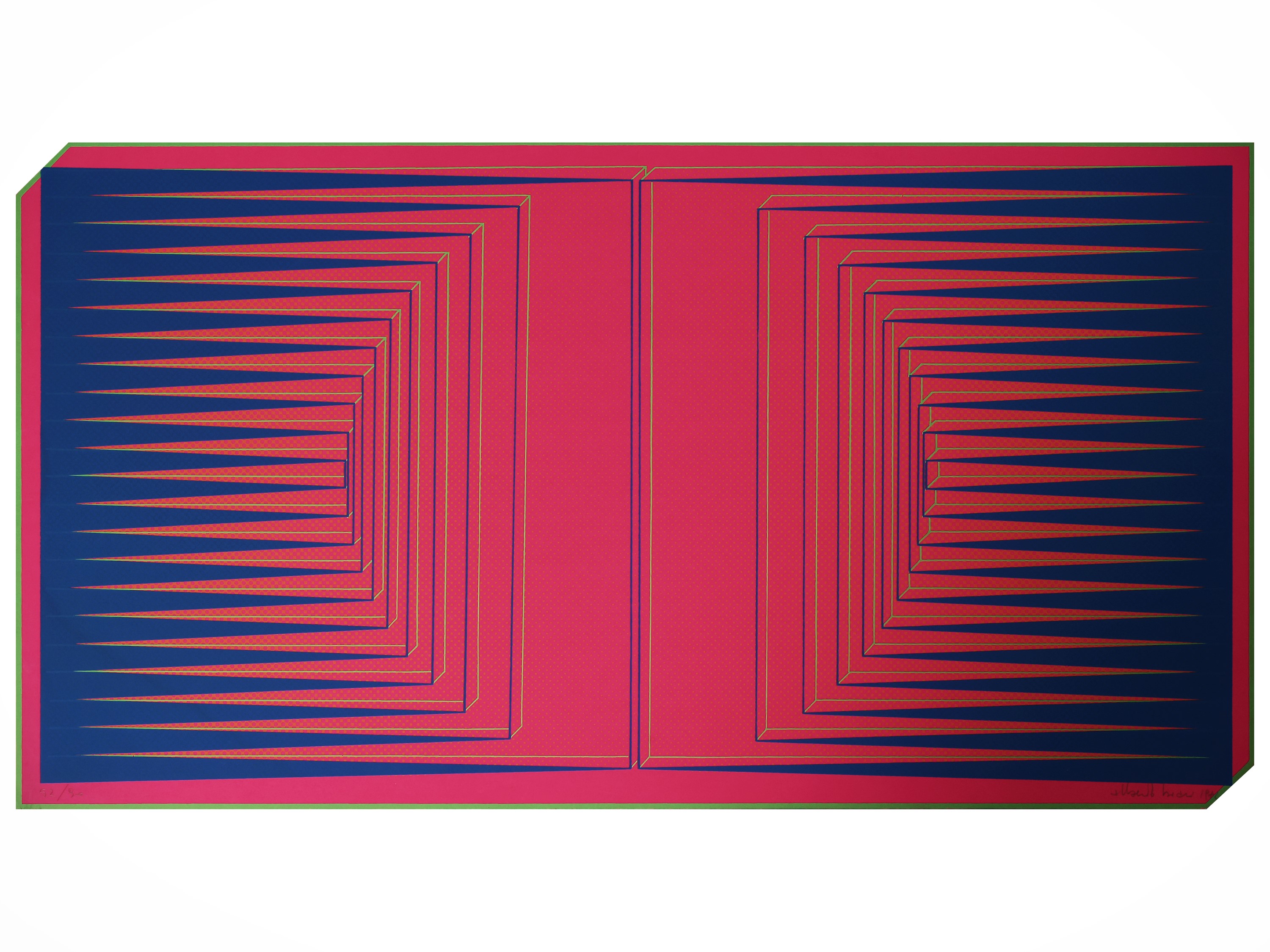 Due serigrafie anni Settanta: Marcello Morandini - Alberto Biasi