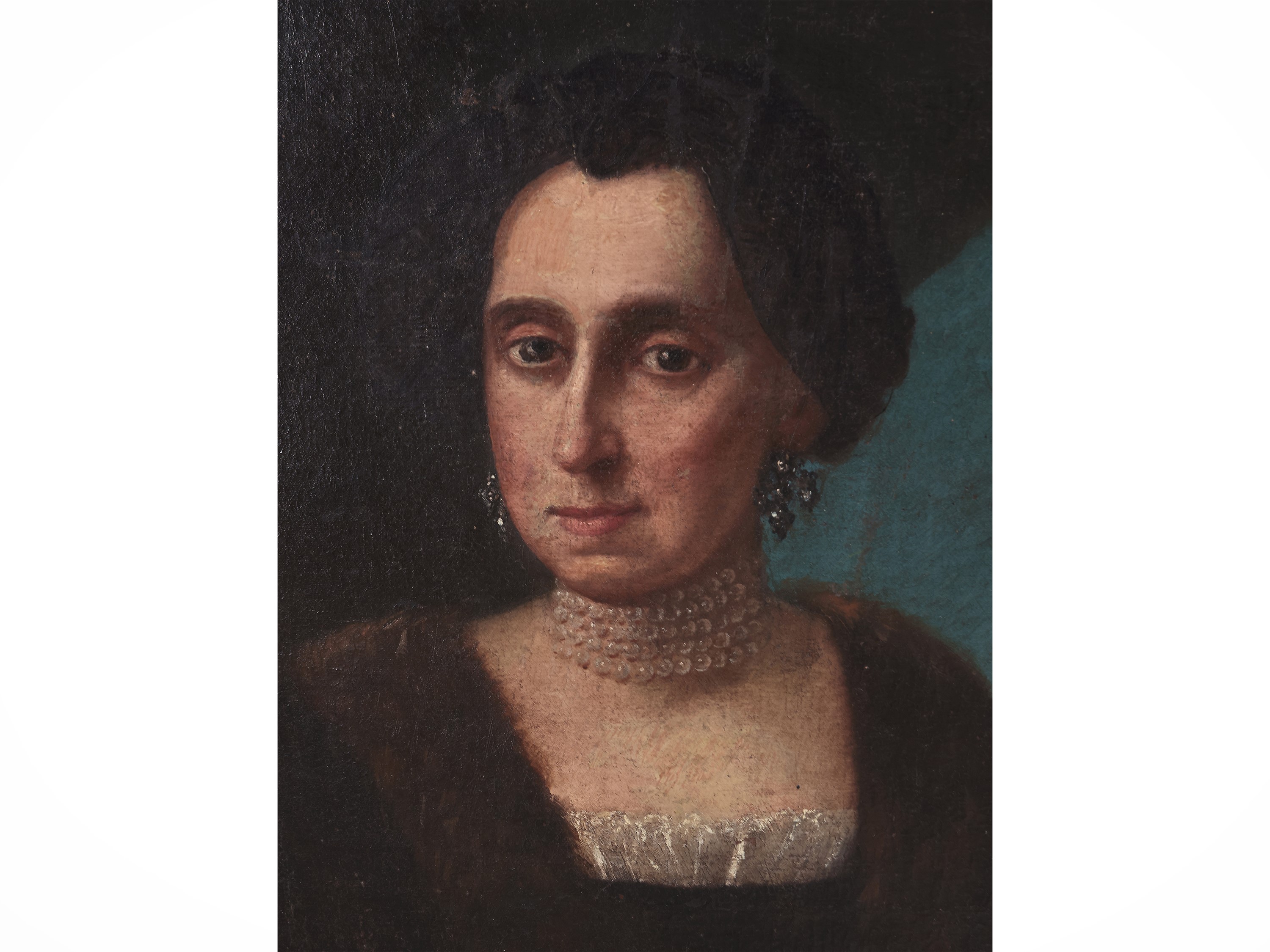 Scuola Piemontese del XVIII Secolo - Ritratto di Gentildonna con Gioielli