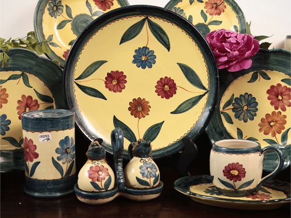 Servizio di piatti da giardino in ceramica