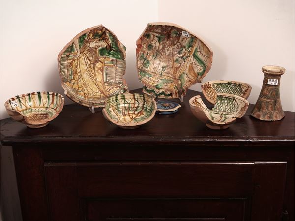 Frammenti di ceramiche graffite