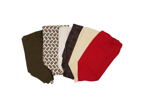 Assortment of silk men's scarf