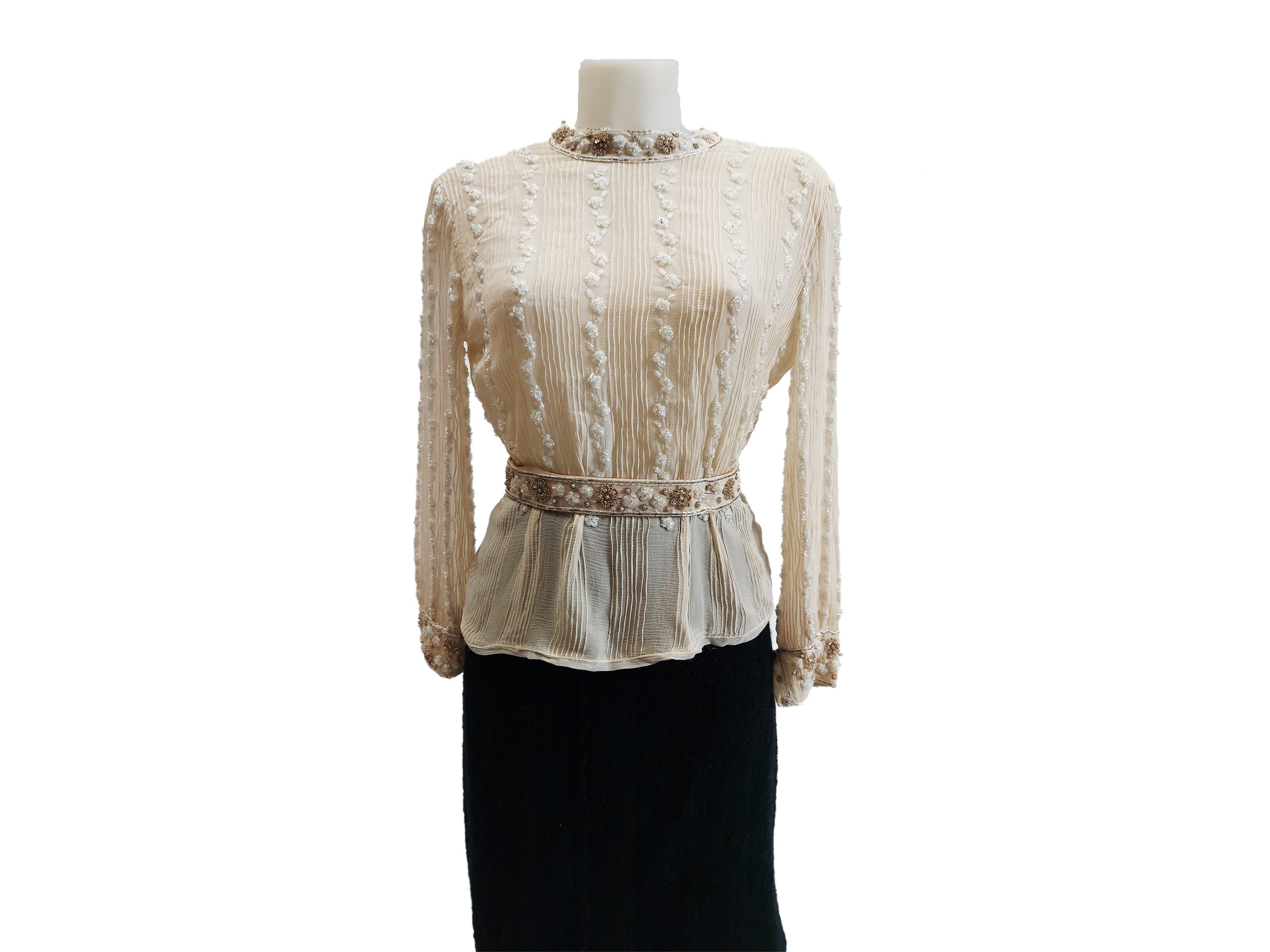 Giacca damascata e Camicia in chiffon di seta