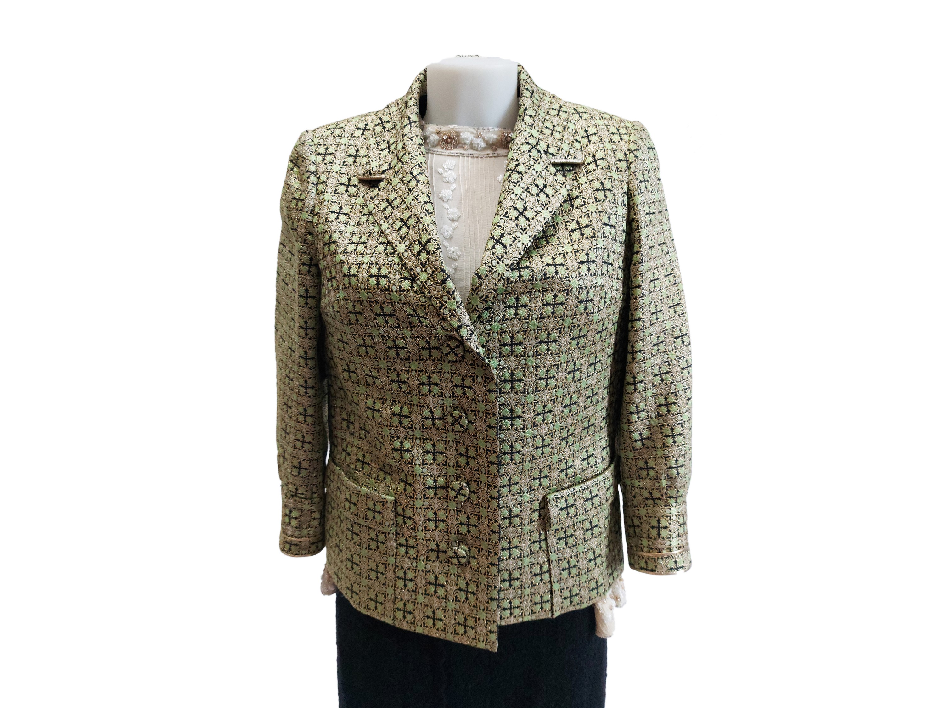 Giacca damascata e Camicia in chiffon di seta