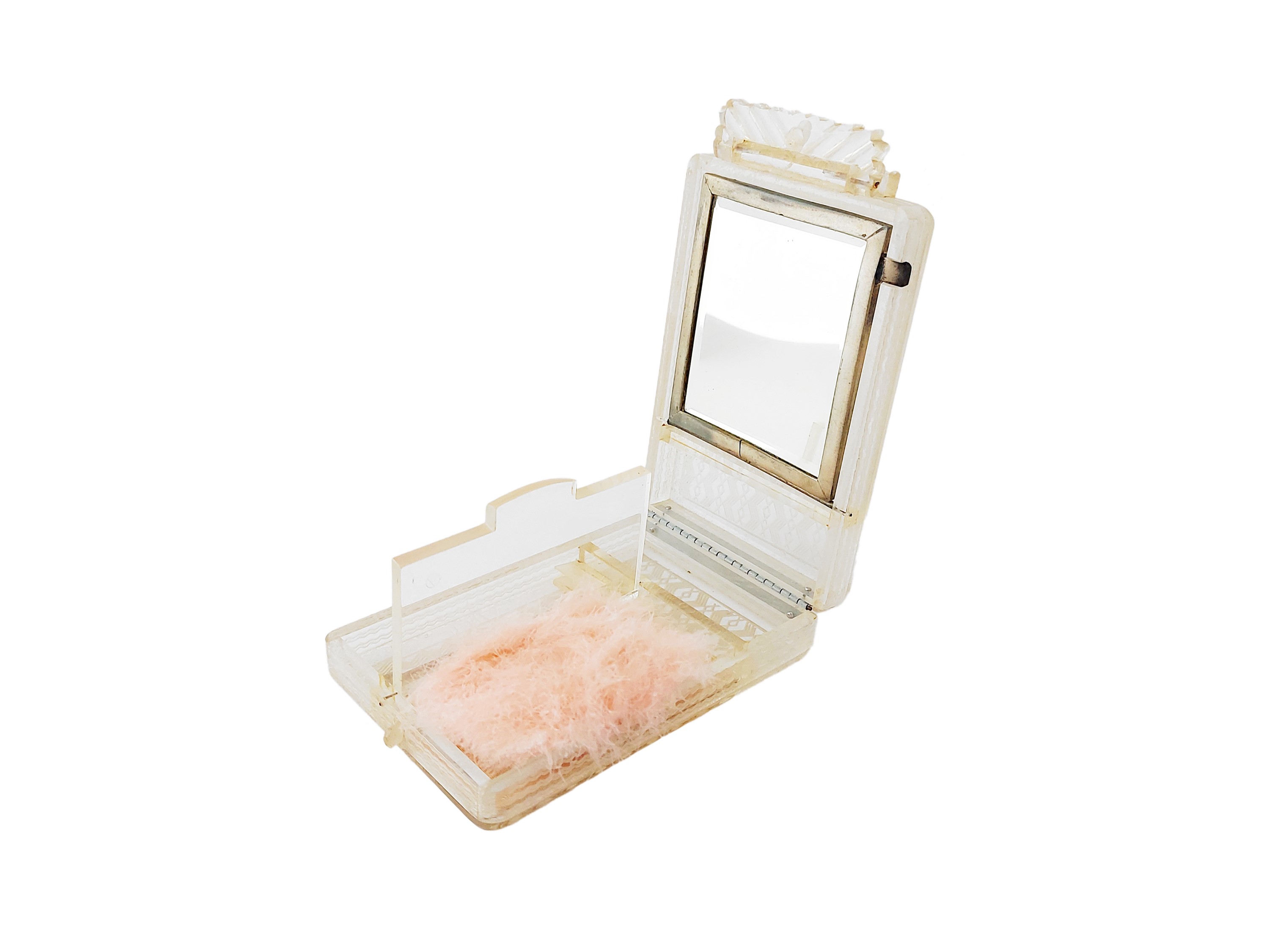 Trousse d'epoca in resina trasparente