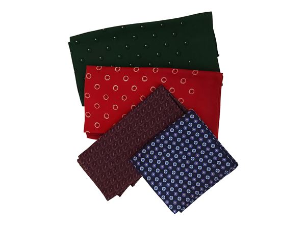 Lot of small men foulard in silk