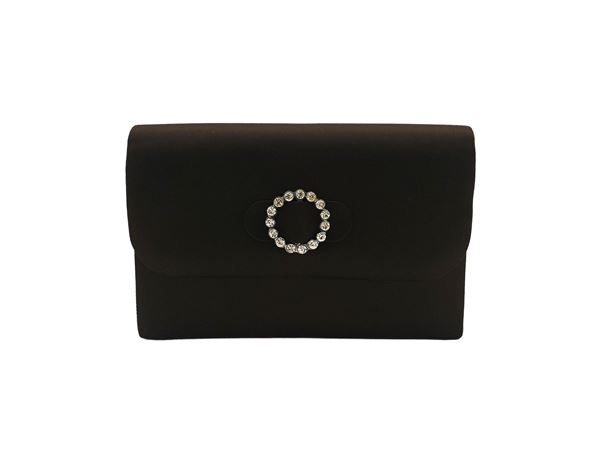 Christian Dior - Pochette in raso di seta nero