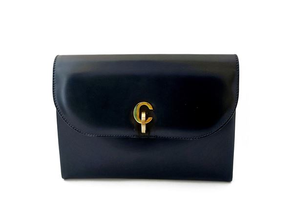 Christian Dior - Night blue leather clutch bag
