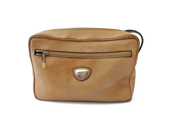 Gucci - Beige leather shoulder bag