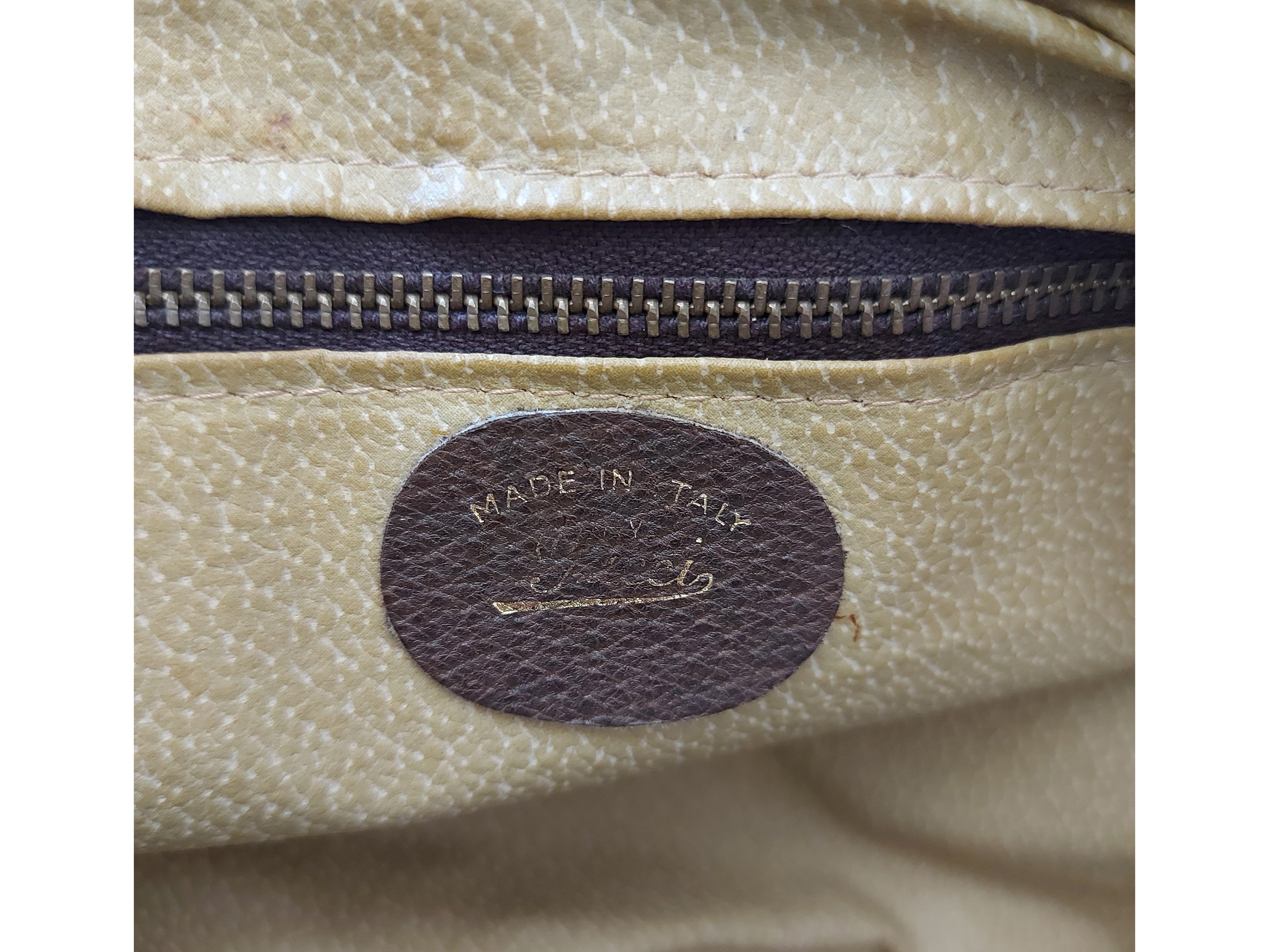 Gucci - Borsetta a Tracolla in Suede e Pelle Marrone