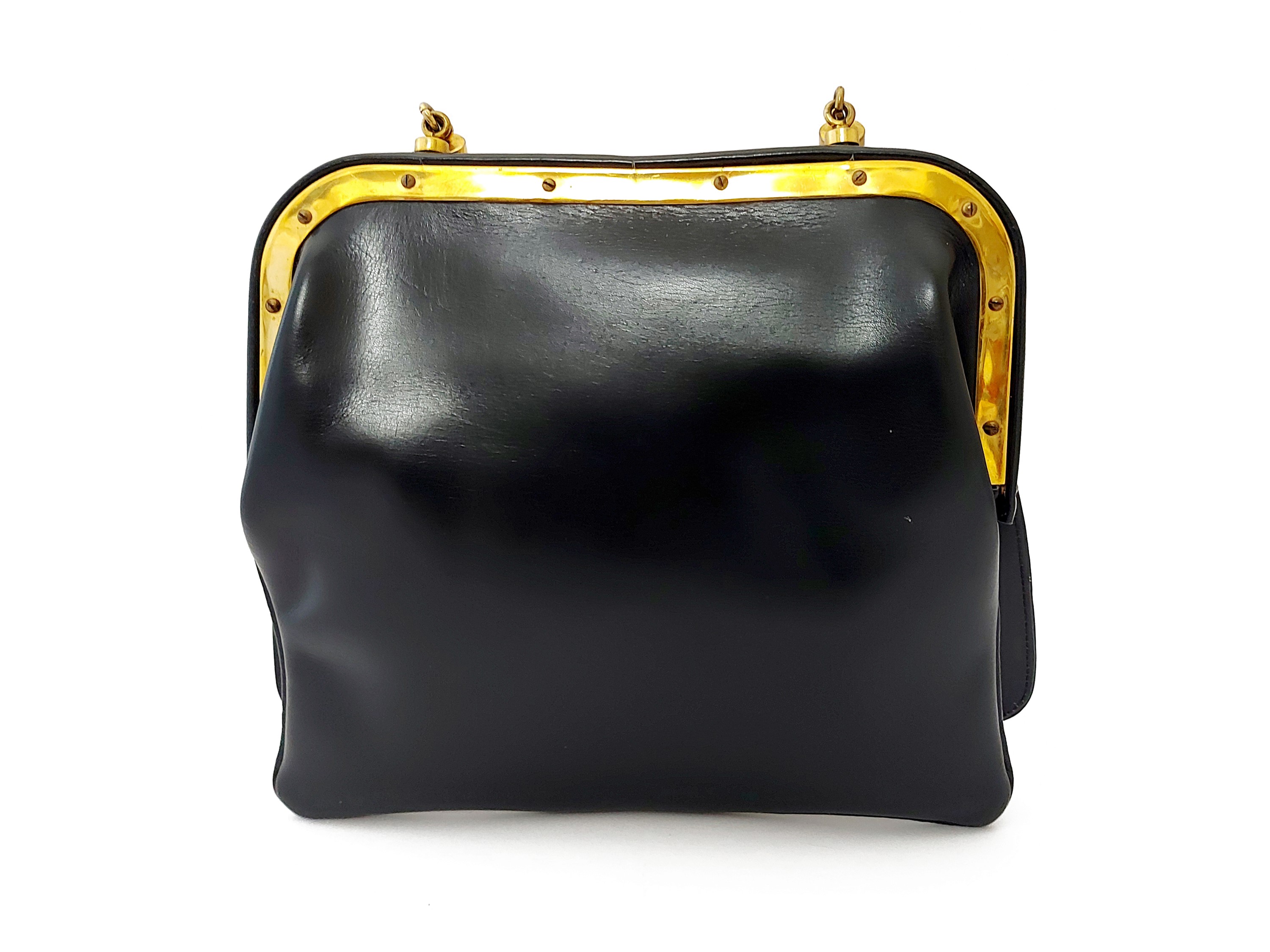 Roberta di Camerino - Borsa a mano in pelle blu notte