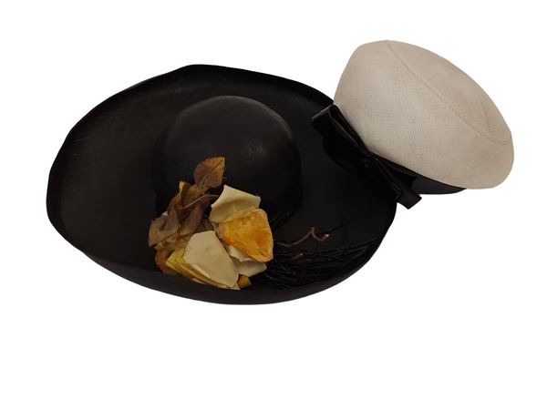 Two hats in straw