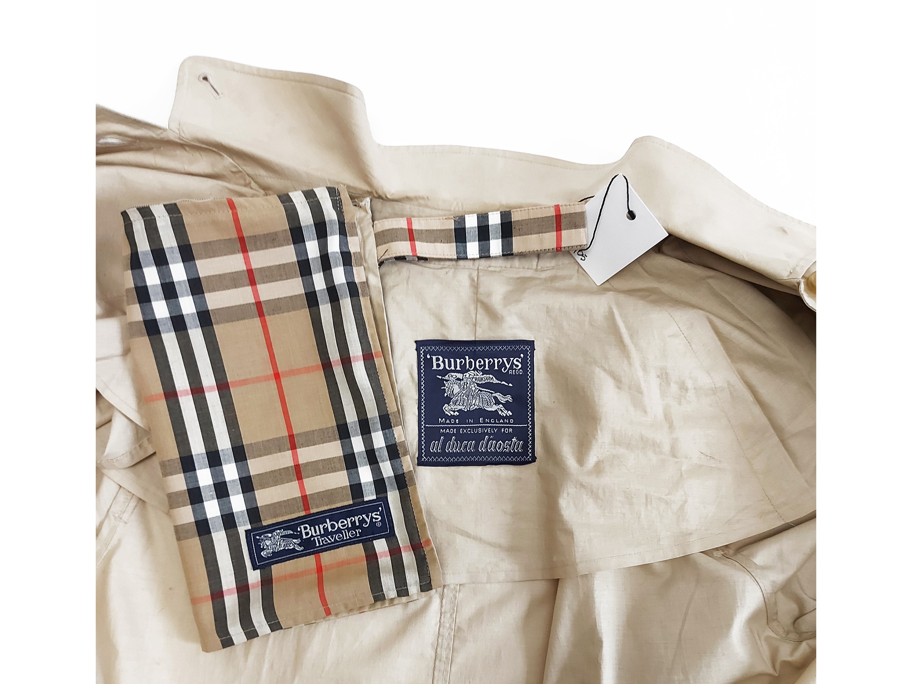 Burberrys, Impermeabile da viaggio in cotone beige