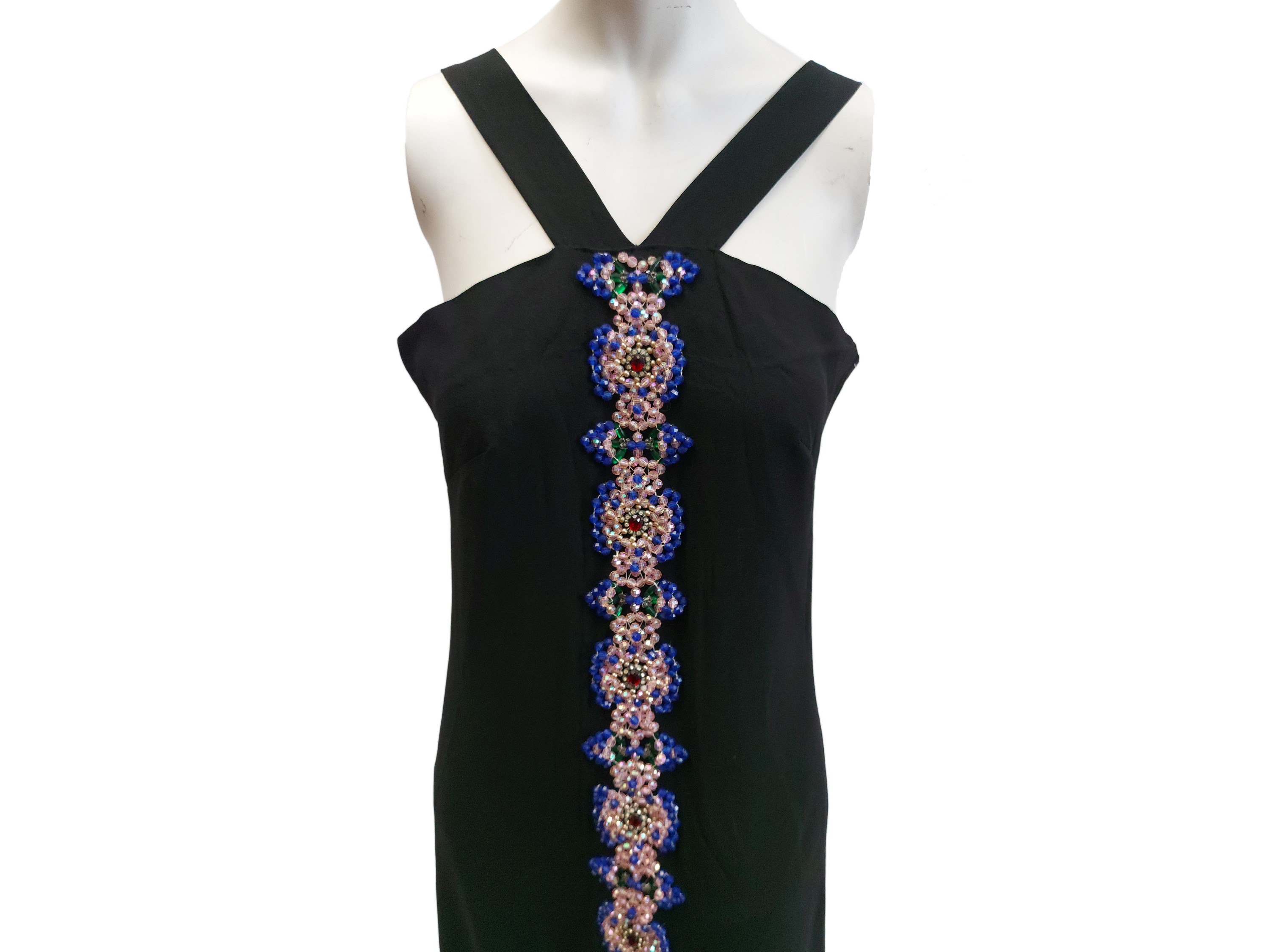 Abito da sera sartoriale lungo in seta nero