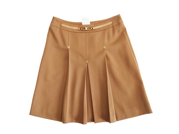 Céline - Camel wool skirt