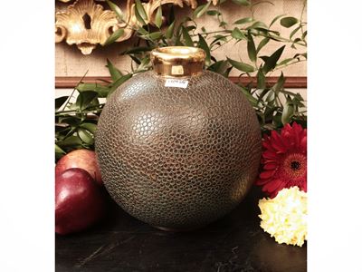 Vaso Globulare in Ceramica Patinata, Batignani Firenze