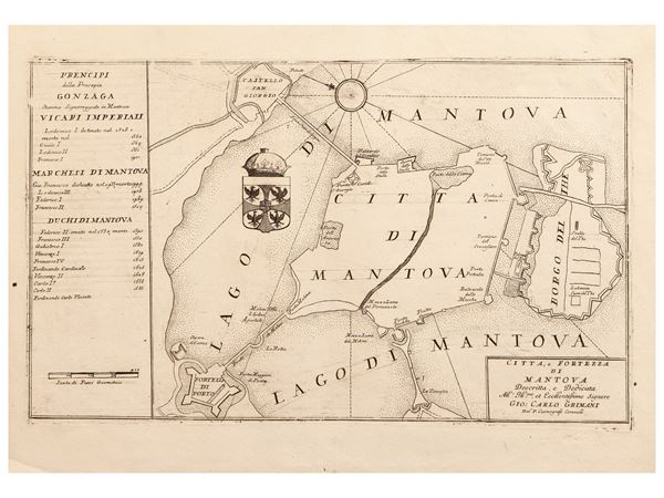 Vincenzo Maria Coronelli - Città, e fortezza di Mantova (XVII/XVIII secolo)