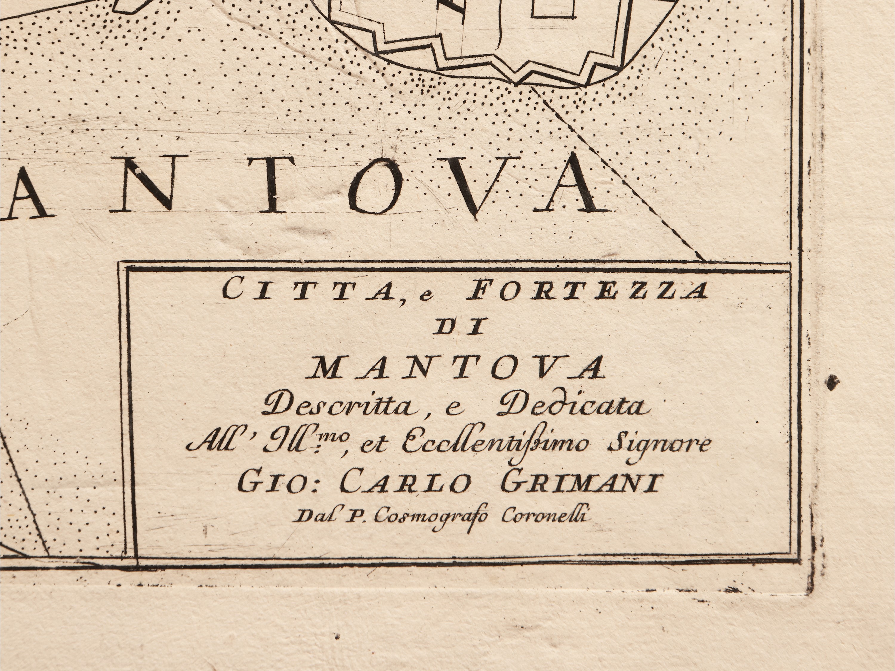 Vincenzo Maria Coronelli - Città, e Fortezza di Mantova (XVII/XVIII Secolo)