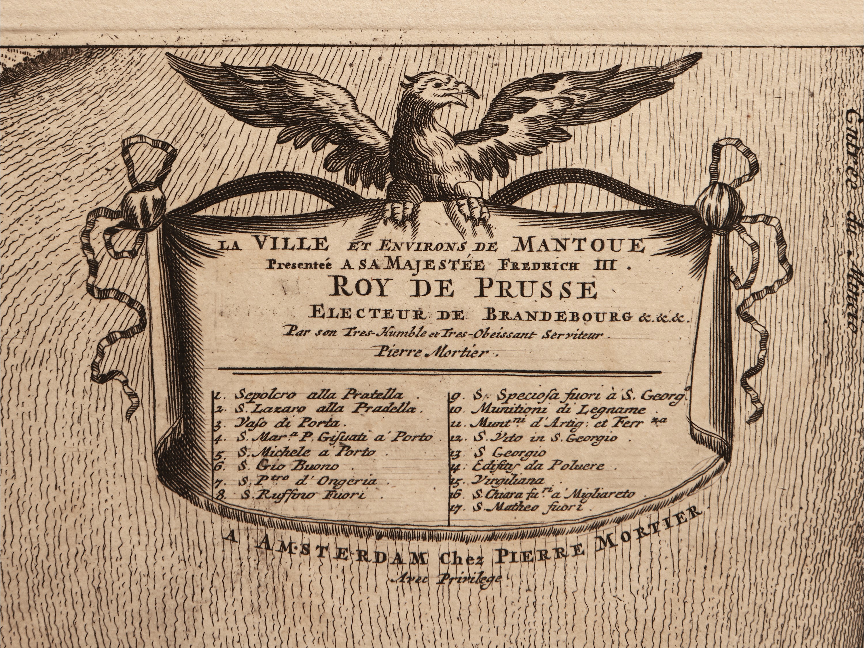 Pierre Mortier - La Ville Et Environs De Mantoue (1704 Ca)