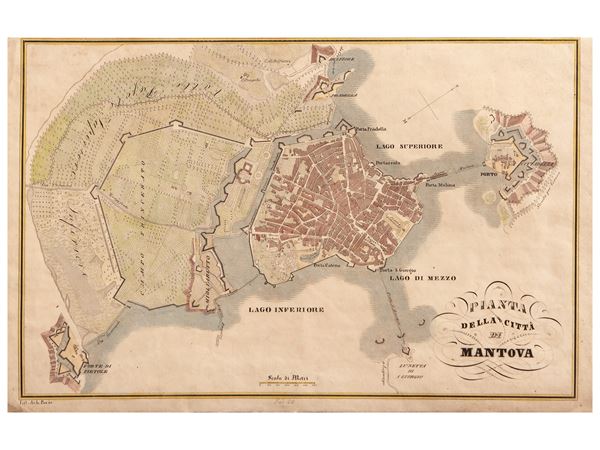 Plan de Mantoue et de ses Environs - Pianta della città di Mantova