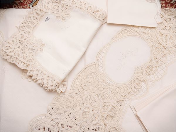 Ivory linen -colored linen toagaglia