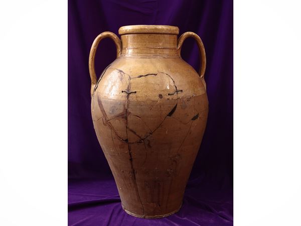 Orcio in terracotta smaltata