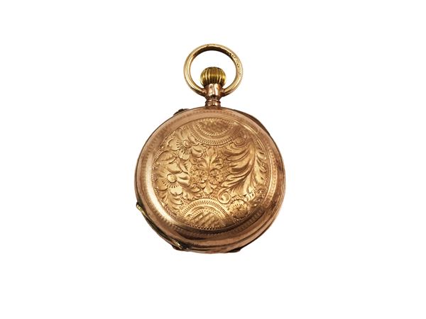 9 kt red gold pocket watch