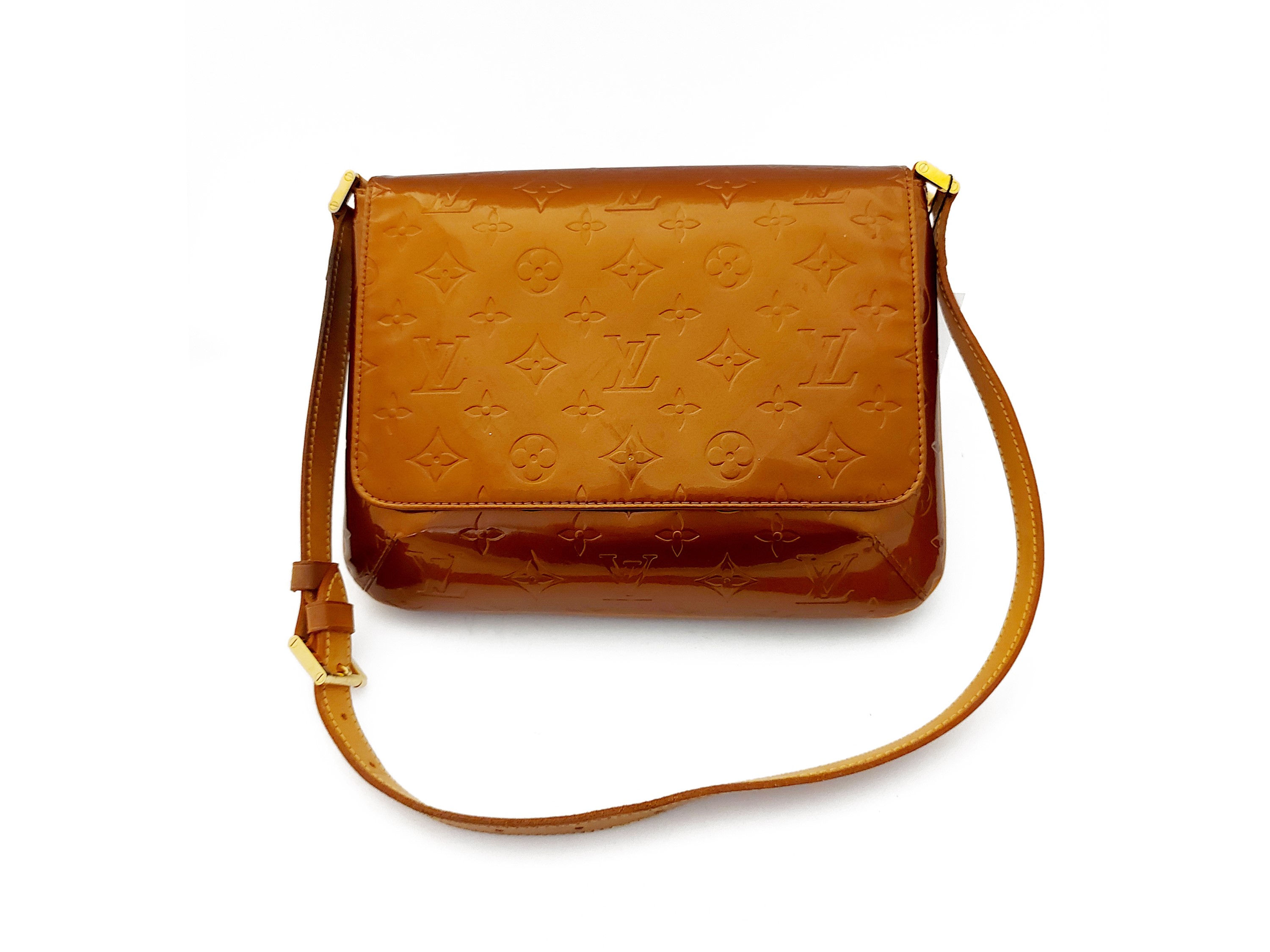 Louis Vuitton - Borsa "Thompson" in vernice bronzo Monogram