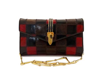 Borsa in Lucertola Patchwork, Maurizio Righini Firenze