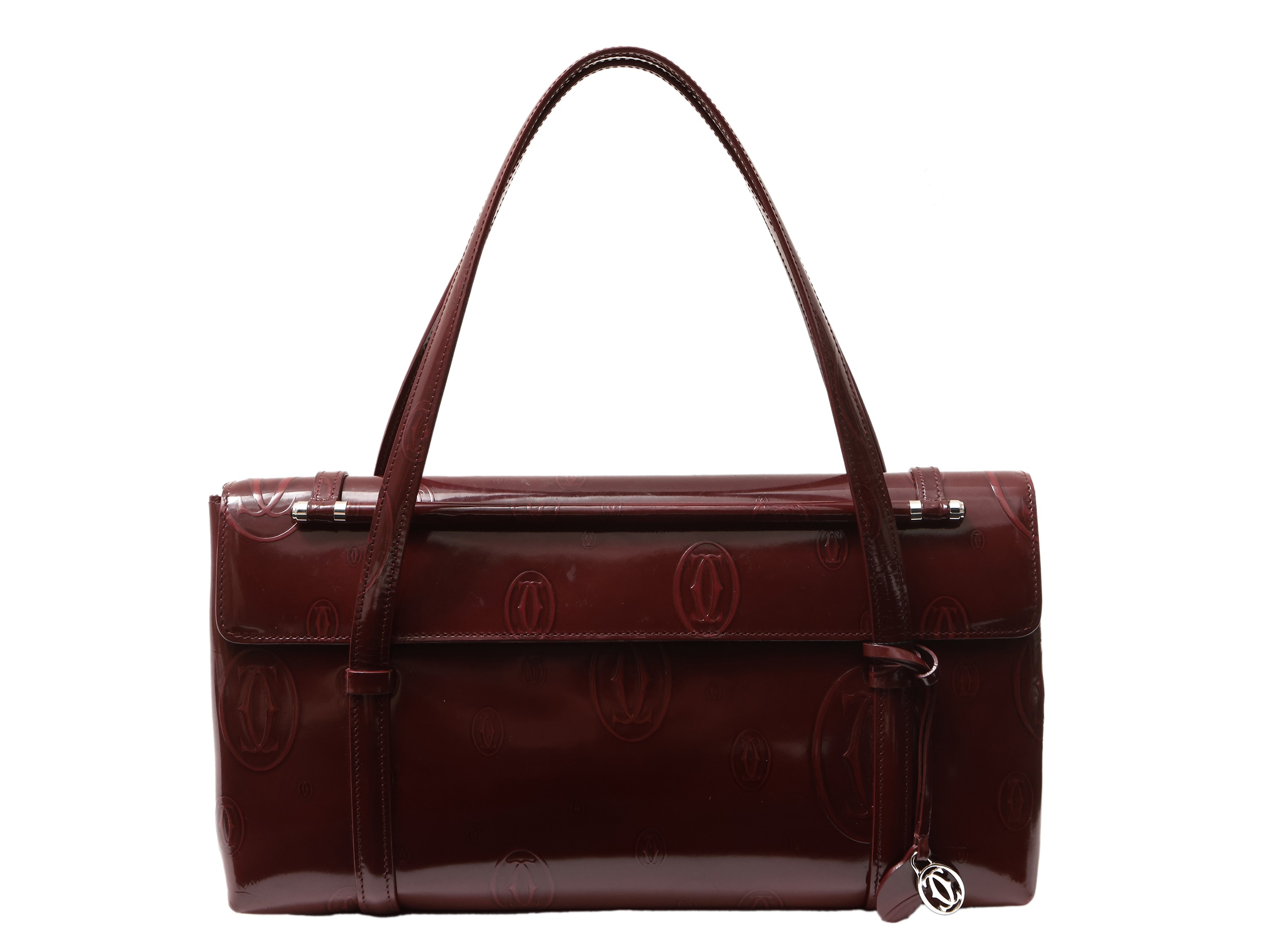 Cartier - Borsa a mano 'Happy Birthday Cabochon' in vernice bordeaux