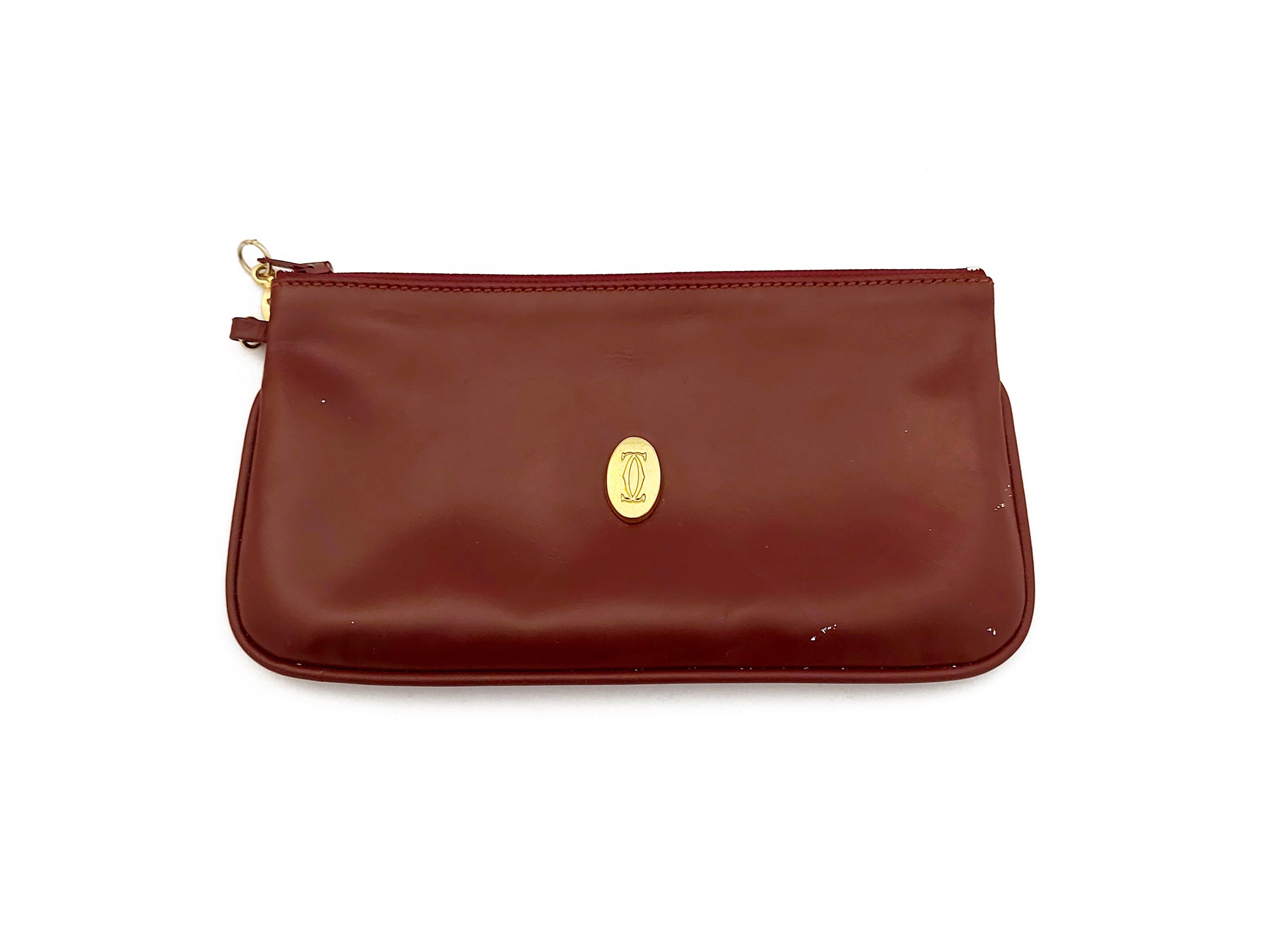 Cartier - Borsa a mano 'Happy Birthday Cabochon' in vernice bordeaux