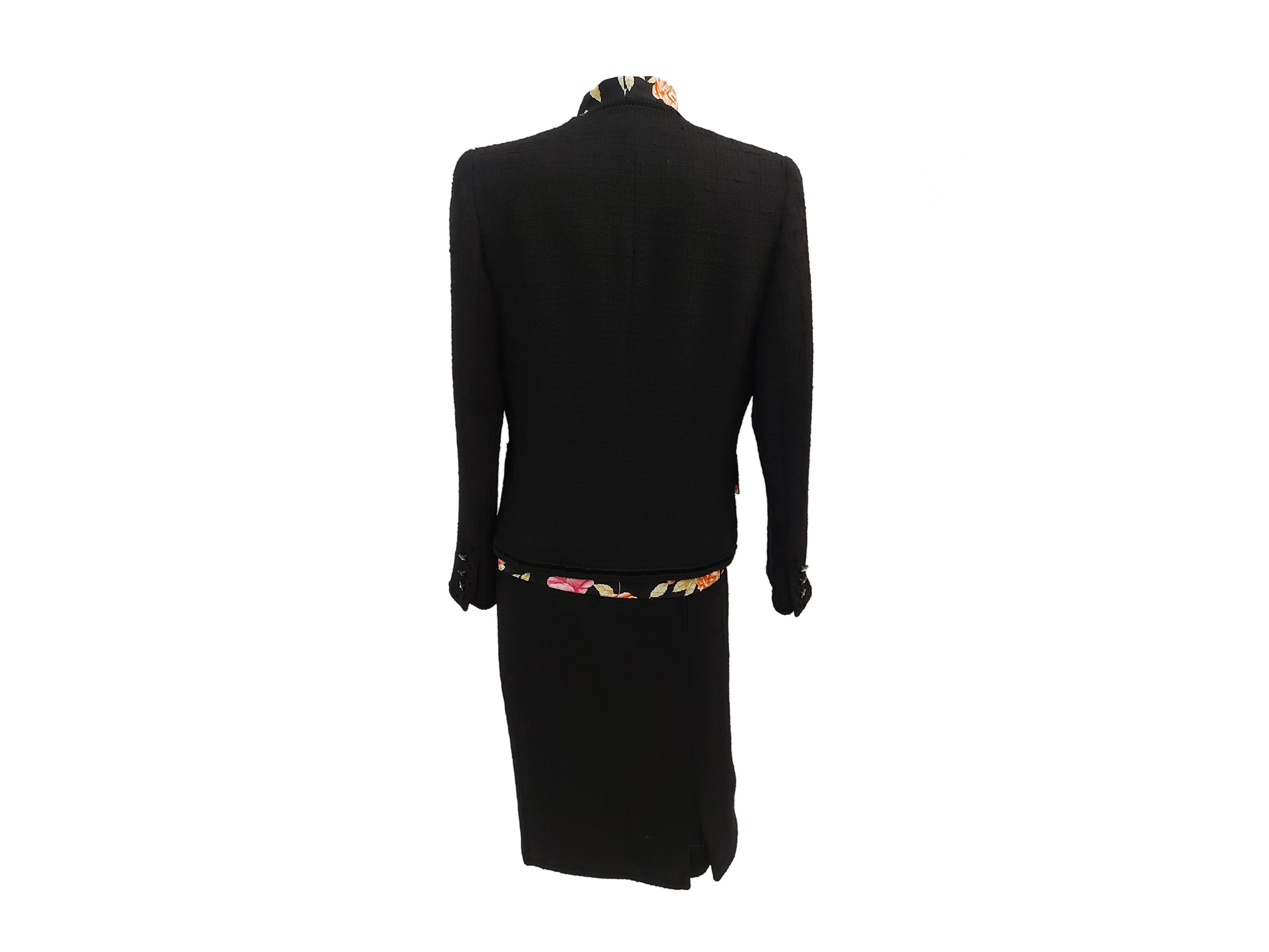Completo Sartoriale in Misto Cotone Bouclè Nero