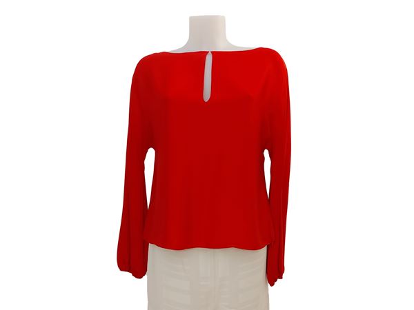 Valentino - Blusa in seta rossa