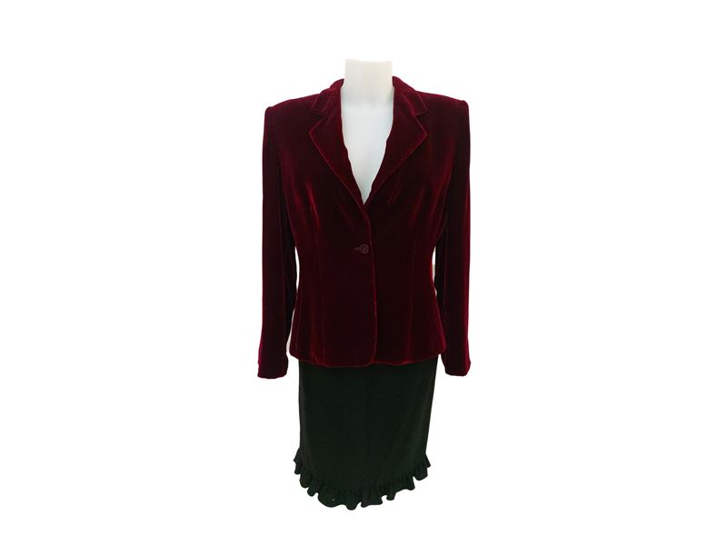 Armani Collezioni - Giacca in velluto bordeaux