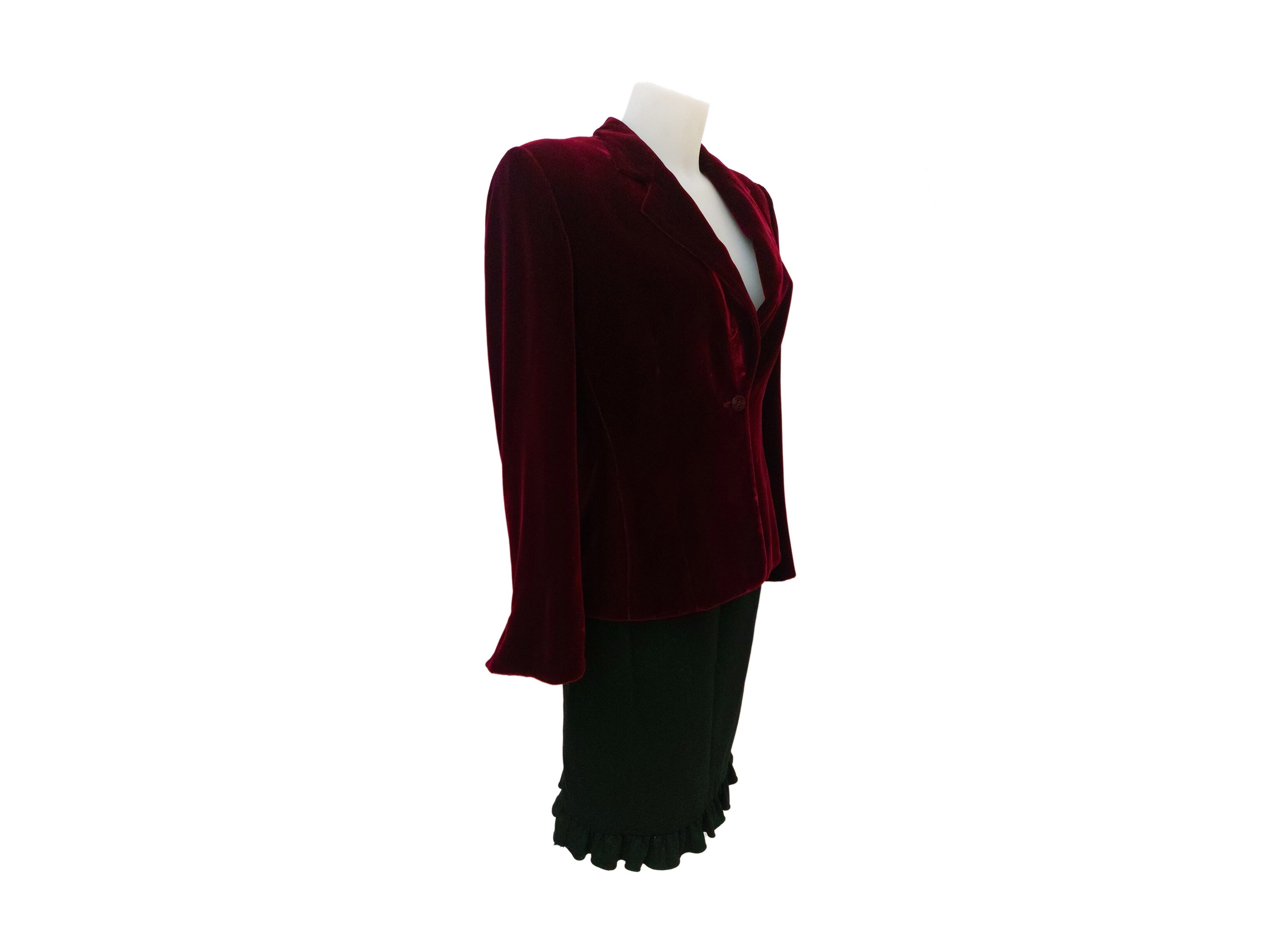 Armani Collezioni - Giacca in velluto bordeaux