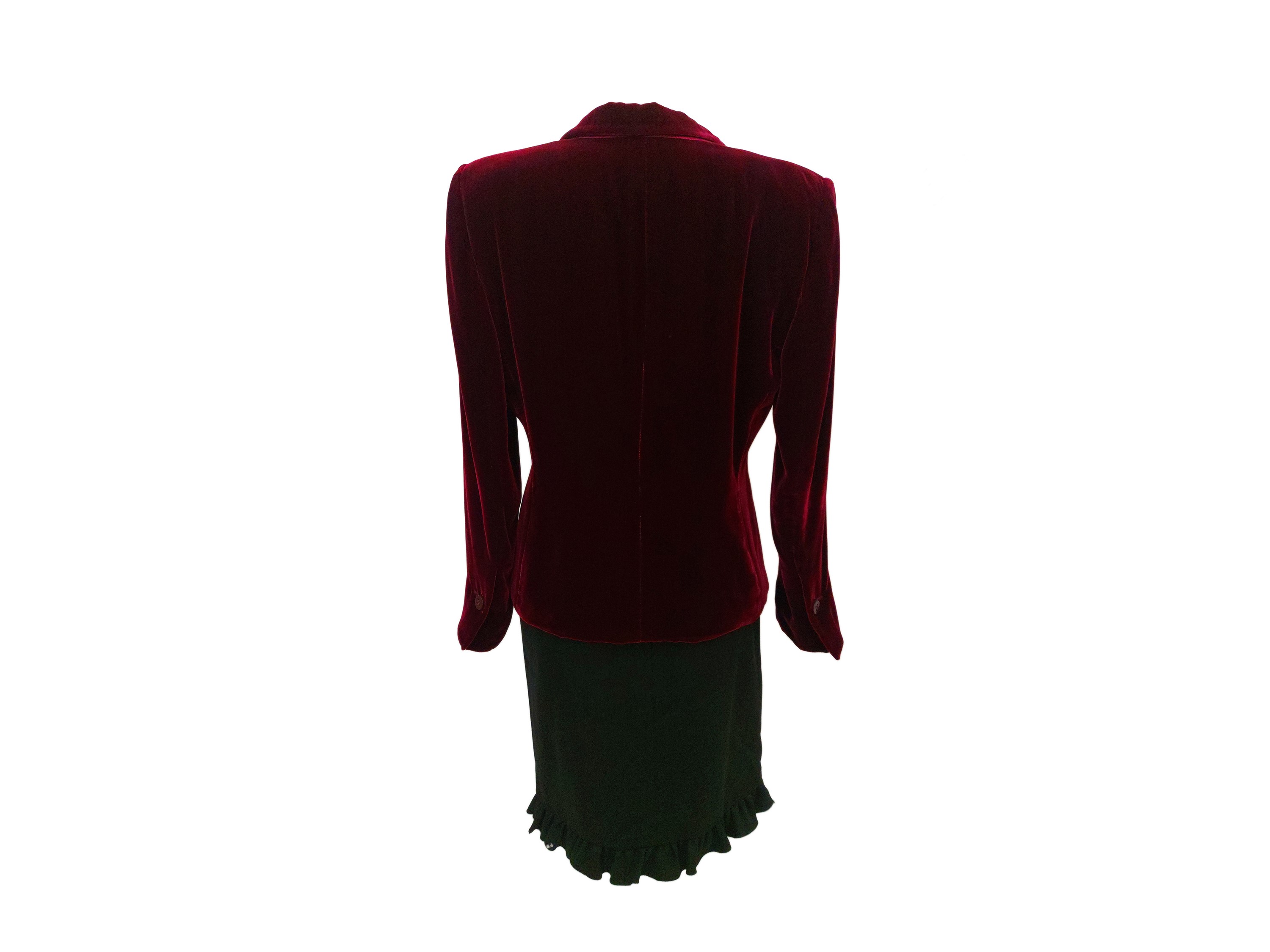 Armani Collezioni - Giacca in velluto bordeaux