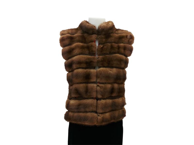 Gilet in pelliccia di visone