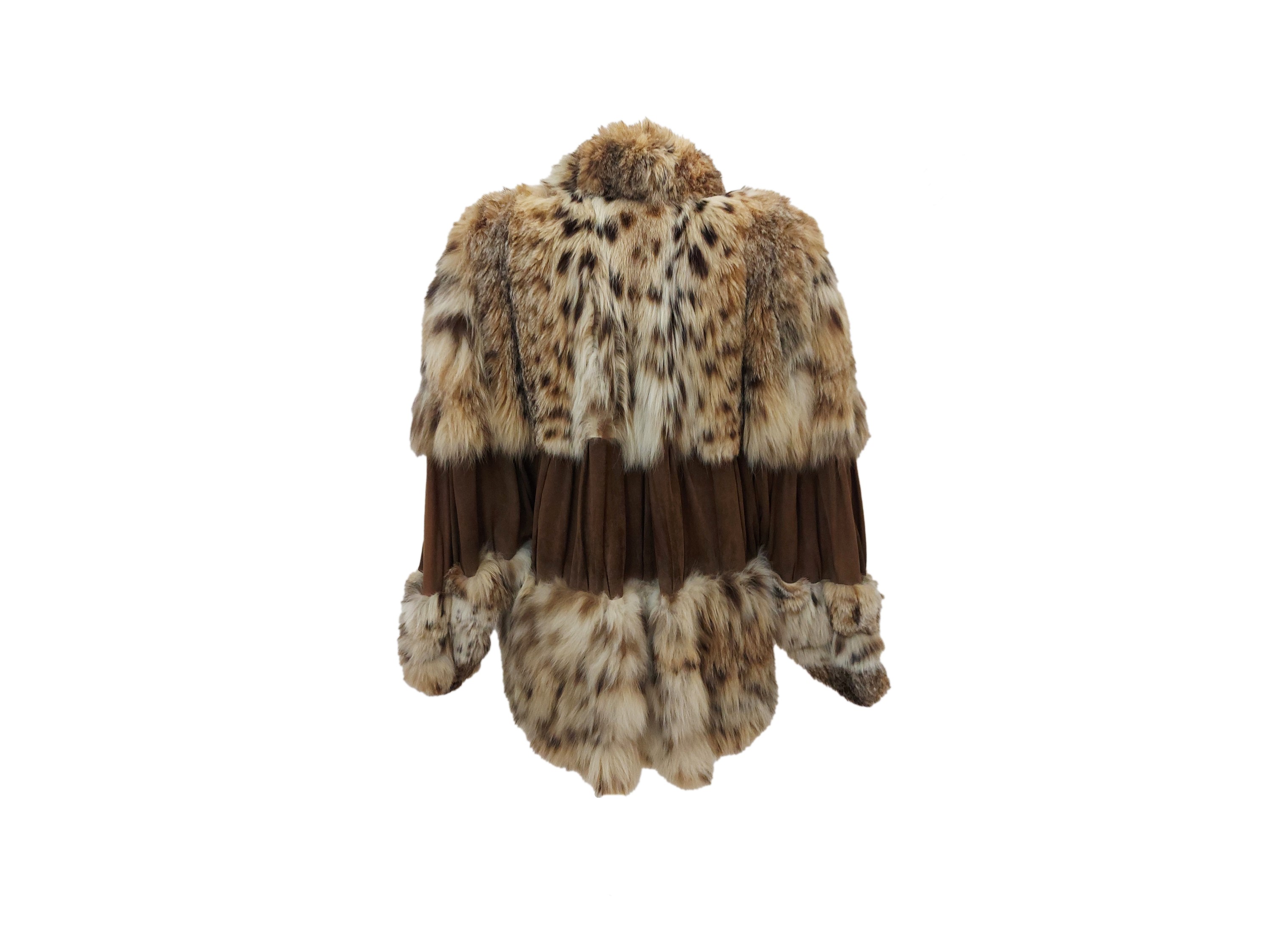 Giaccone Pelliccia di Lince con Intarsi in Suede, Jonathan Cozzi